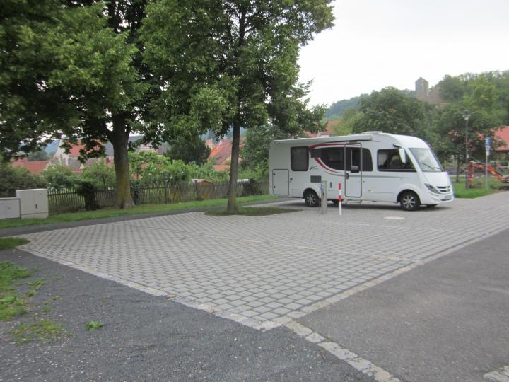 Wohnmobilstellplatz auf dem Bleichdamm