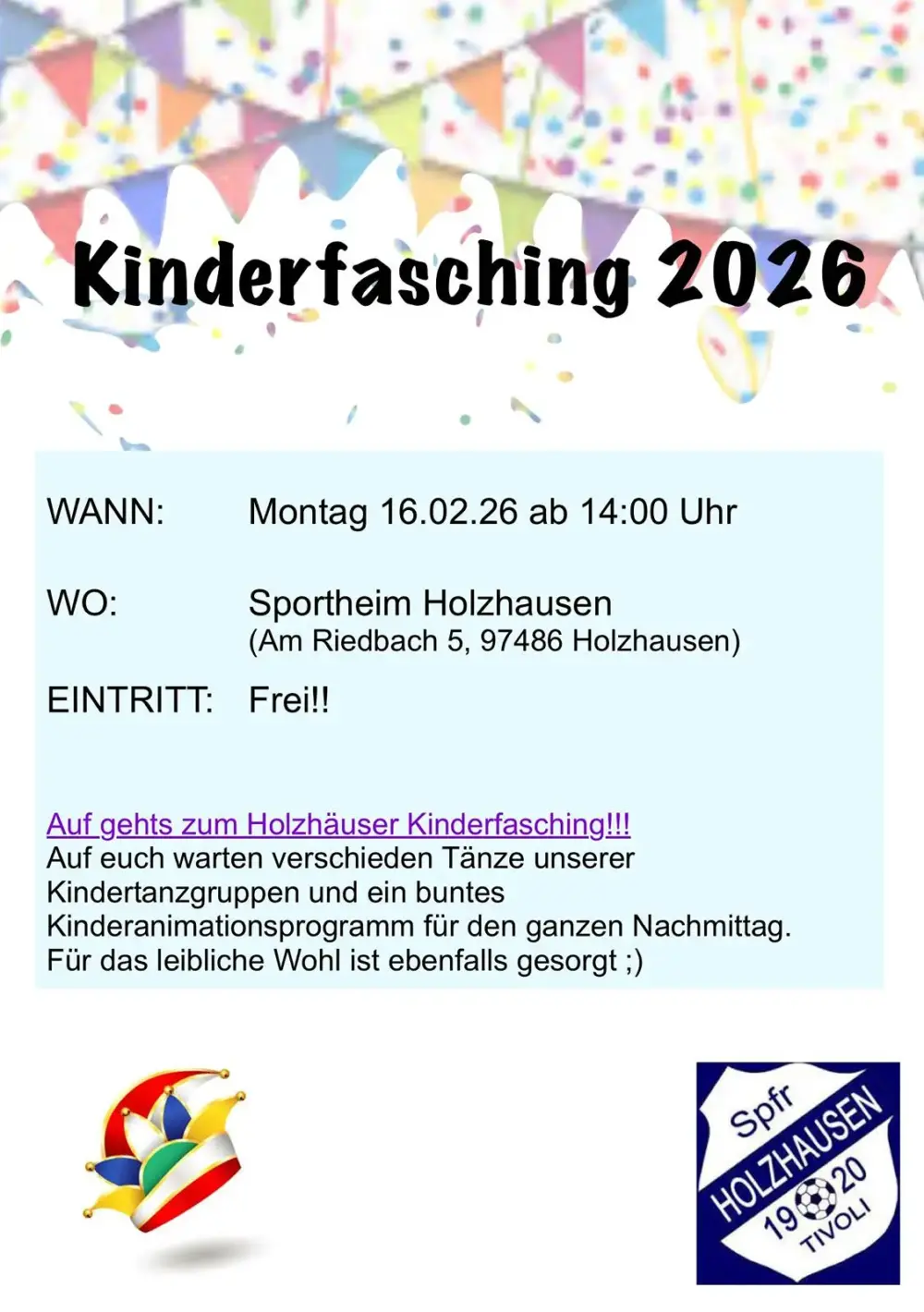 Kinderfasching 2026 Holzhausen Foto