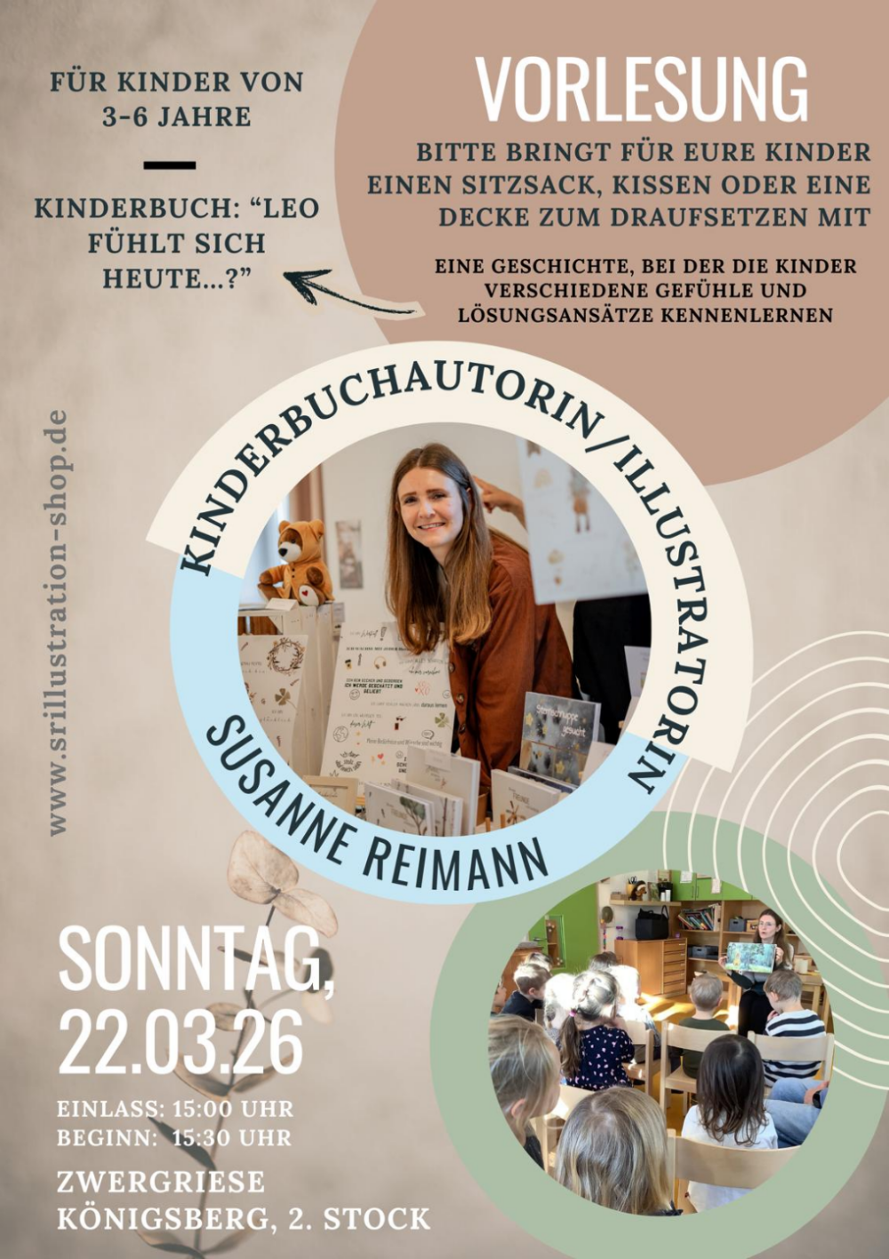Vorlesung der Kinderbuchautorin/Illustratorin Susanne Reimann Foto