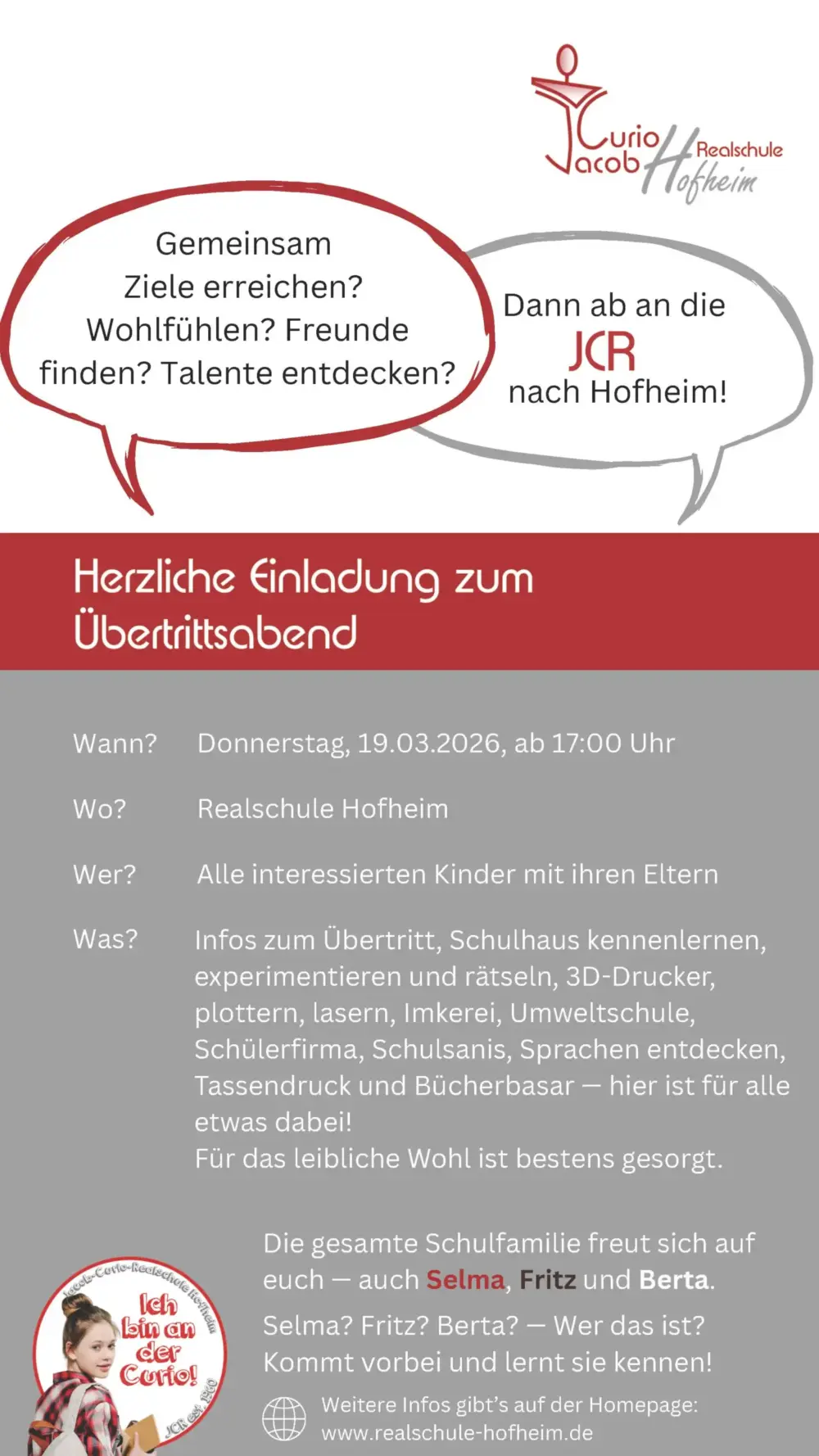 Realschule Hofheim Informationsabend – Übertritt Foto